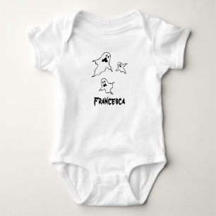 Personalisiert Spooky Halloween-Geister Baby Strampler