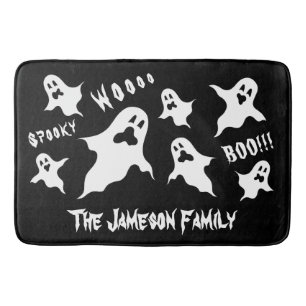 Personalisiert Spooky Halloween Ghosts Bath Mat Badematte