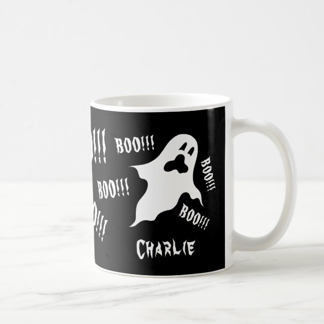 Personalisiert Spooky Halloween Ghosts Kaffeemasch Kaffeetasse (Rechts)