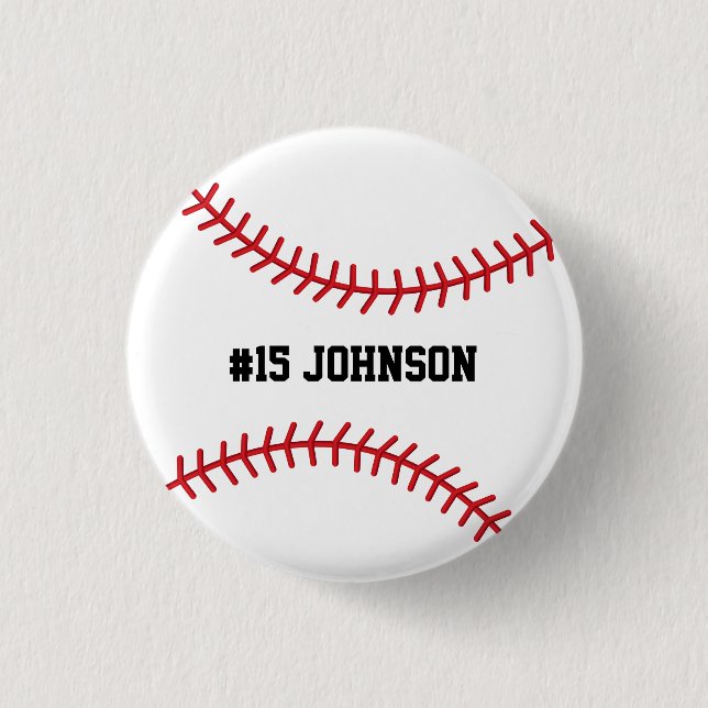 Personalisiert Sport Baseball / Softball Button (Vorderseite)