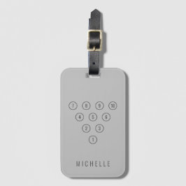 Personalisiert Sports 10-Button Bowling Bag Gepäckanhänger