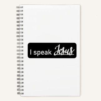 Personalisiert spreche ich Jesus Black & White auf Notizbuch