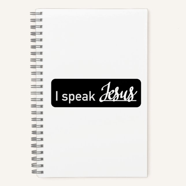Personalisiert spreche ich Jesus Black & White auf Notizbuch (Vorderseite)