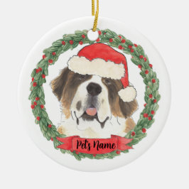 Personalisiert St. Bernard Keramik Ornament