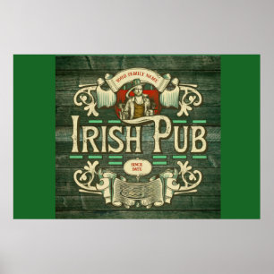 Personalisiert St Patricks Day Funny Irish Pub Poster