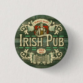 Personalisiert St Patricks Day Irish Pub Funny Button