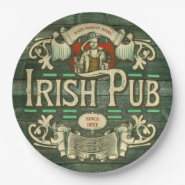 Personalisiert St Patricks Day Irish Pub Funny Pappteller