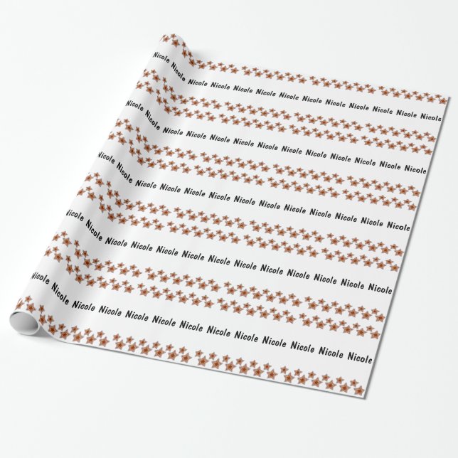 Personalisiert Star Holiday Geschenkwrap Geschenkpapier (Ungerollt)