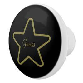 Personalisiert-Star-Keramik Keramikknauf