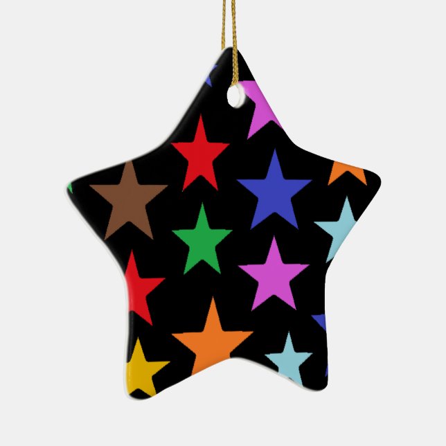 Personalisiert Star Shaped Weihnachts-Keramik Oram Keramik Ornament (Rechts)