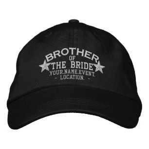 Personalisiert Stars Bruder der Brautstickerei Bestickte Kappe
