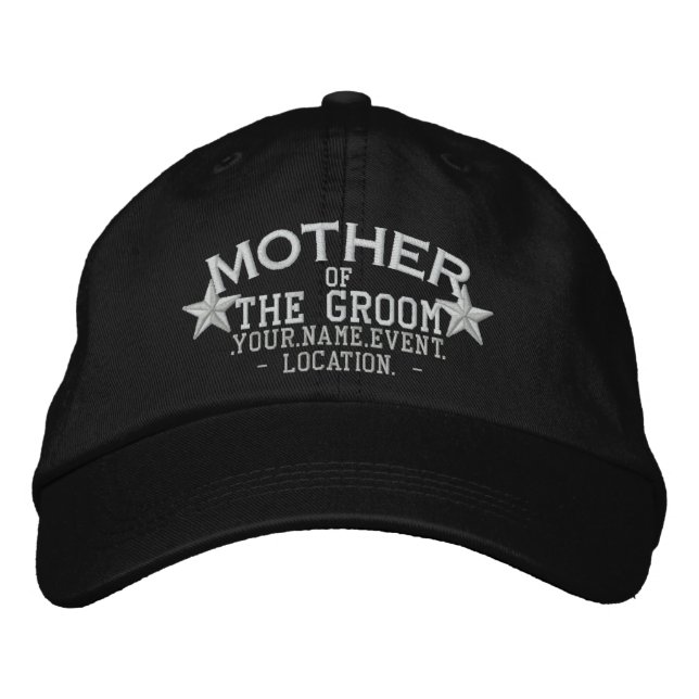 Personalisiert Stars Mutter der Groom-Stickerei Bestickte Baseballkappe (Vorderseite)