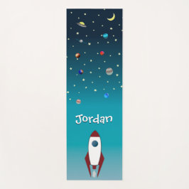 Personalisiert Stars Raketen Planeten Weltraum Bla Yogamatte