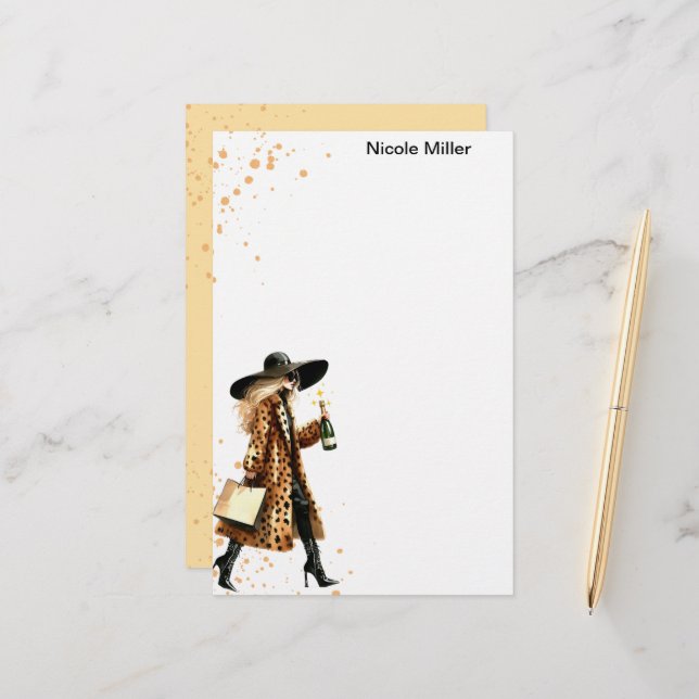 Personalisiert Stationery Girly Briefpapier (Vorderseite/Rückseite Beispiel)