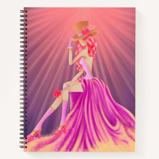 Personalisiert Steampunk Prom Queen Notizbuch (Vorderseite)