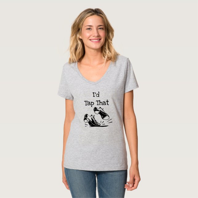 Personalisiert stechen Sie Tänzer-T-Shirt an T-Shirt (Vorderseite Vollansicht)