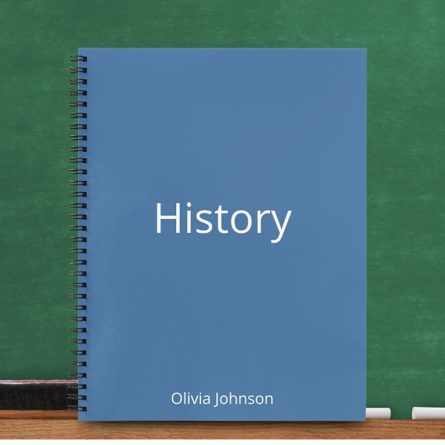 Personalisiert Steel Blue History Educational Notizbuch (Delve Deeper into History with Our Captivating Blue Notebook.)