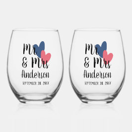 Personalisiert Stemless Wine Glass Set Weinglas Ohne Stiel