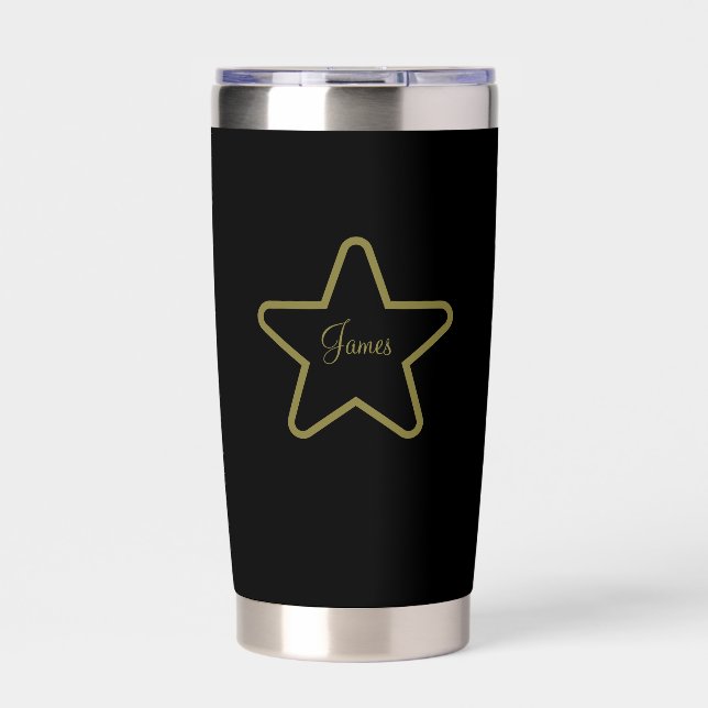 Personalisiert-Sterne-Thermaltumbler Thermobecher (Vorderseite)