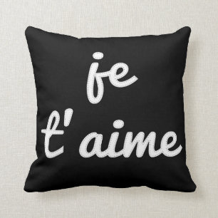 Personalisiert Stitched Je t'aime Französisch Ich Kissen