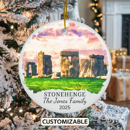 Personalisiert Stonehenge Ornament, England-Gesche Keramik Ornament