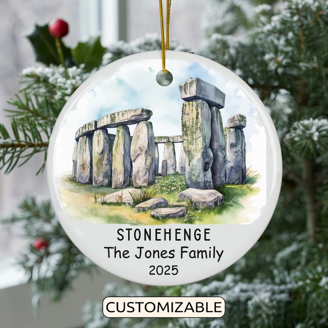 Personalisiert Stonehenge Ornament, England Keramik Ornament (Von Creator hochgeladen)