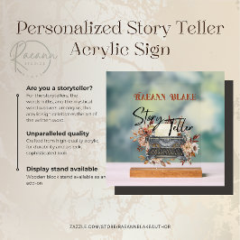 Personalisiert Story Teller Akryllische Beschriftu Acrylschild