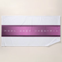 Personalisiert, Strandhandtuch festlich, einfarbig