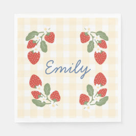 Personalisiert Strawberry Berry Sweet Party Picnic Serviette