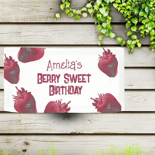Personalisiert Strawberry Birthday Banner (Von Creator hochgeladen)