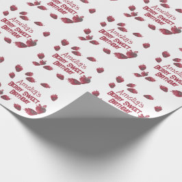 Personalisiert Strawberry Birthday Geschenkpapier