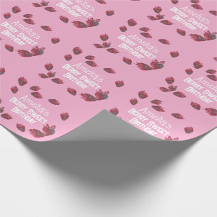 Personalisiert Strawberry Birthday Geschenkpapier