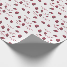 Personalisiert Strawberry Birthday Geschenkpapier