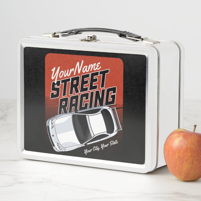 Personalisiert Street Racing Race Auto Motorsport Metall Brotdose (Beispiel)