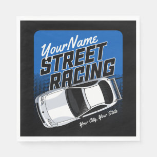 Personalisiert Street Racing Race Auto Motorsport Serviette