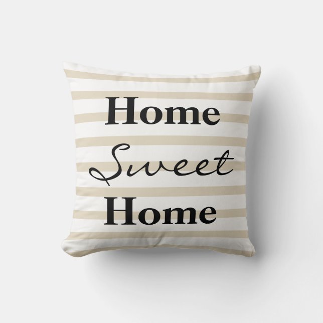 Personalisiert Strickte Zuhause Sweet Zuhause Kissen (Vorderseite)