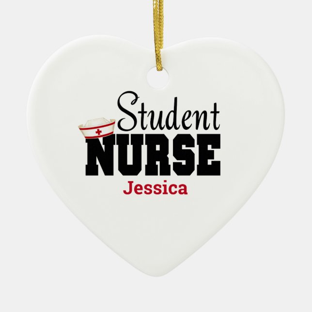 Personalisiert Student Krankenpflege Weihnachten Keramik Ornament (Vorne)