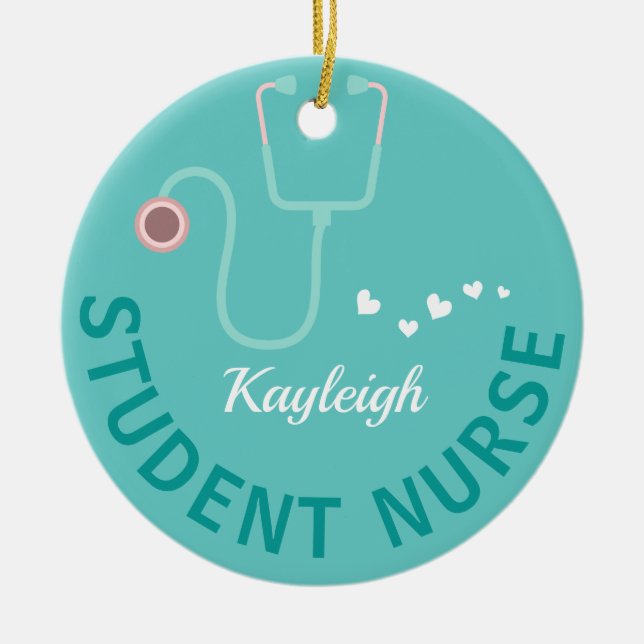 Personalisiert Studierende Krankenversicherung — S Keramik Ornament (Vorne)