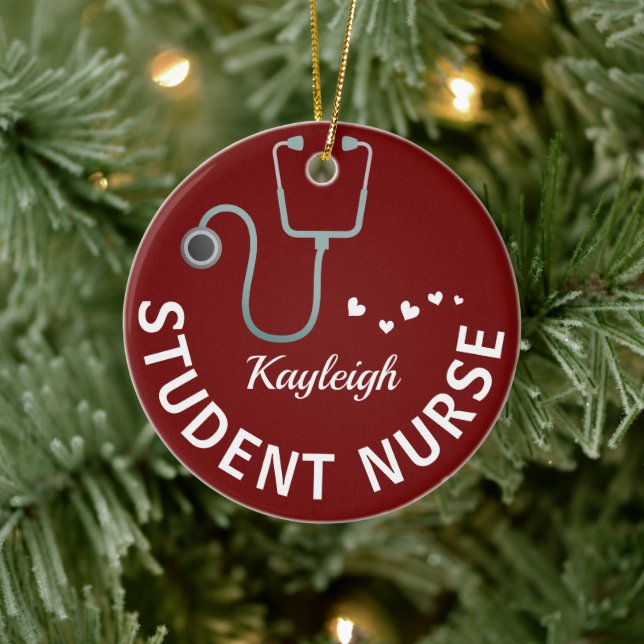 Personalisiert Studierende Krankenversicherung — S Keramik Ornament (Baum)