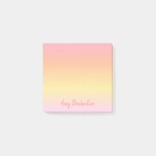 Personalisiert subtile Ombre Sunset Post-it Klebezettel