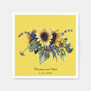 Personalisiert Sunflower Bouquet Serviette