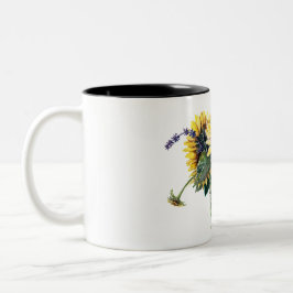 Personalisiert Sunflower Bouquet Zweifarbige Tasse