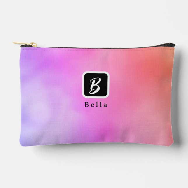 Personalisiert Sunny Dreamy Pink Zubehörtasche (Vorderseite)