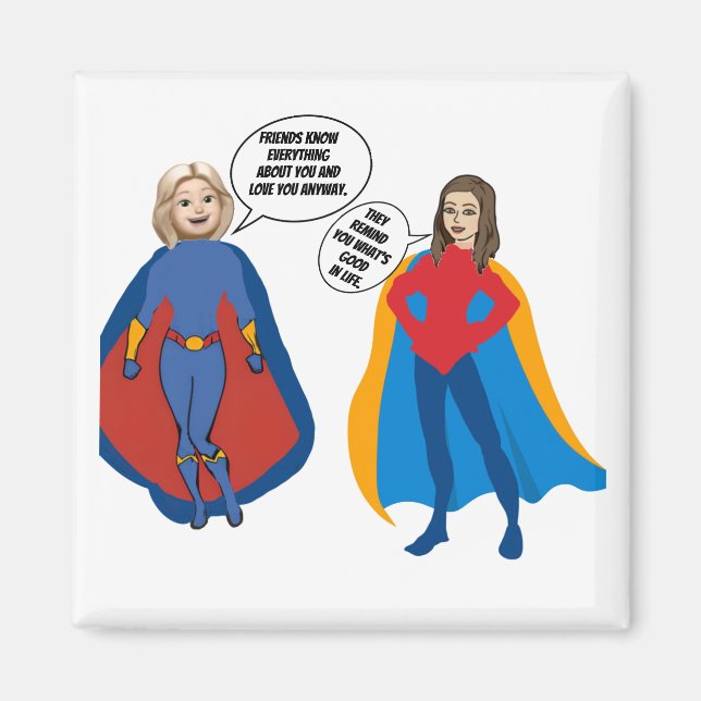 Personalisiert Super Friends Magnet (Vorne)