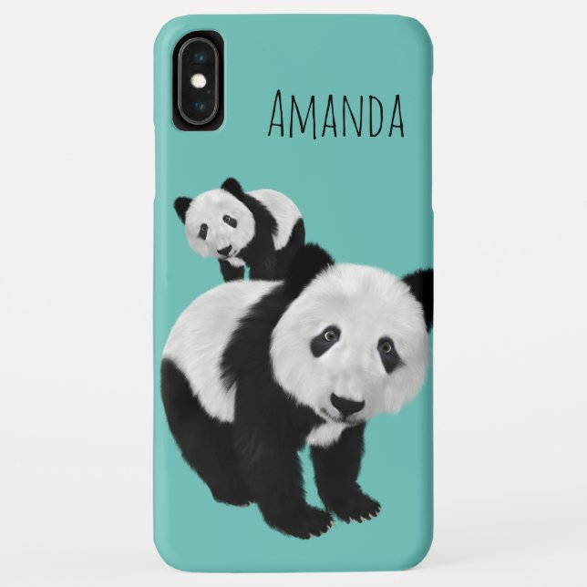 Personalisiert Super Niedlich Pandas - veränderbar Case-Mate iPhone Hülle (Rückseite)