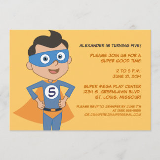 Personalisiert Superhero Kindergeburtstag Party Einladung