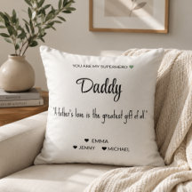Personalisiert Superhero Vater Kissen