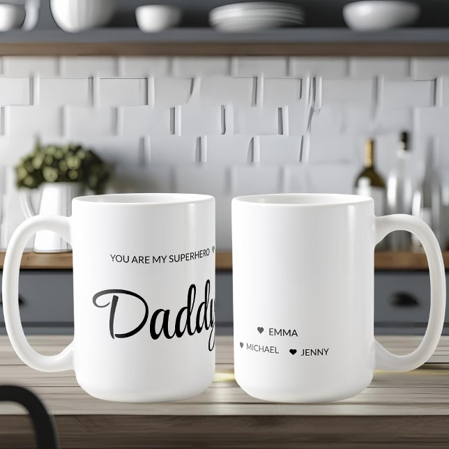 Personalisiert Superhero Vater Tasse - Name der Ki (Von Creator hochgeladen)