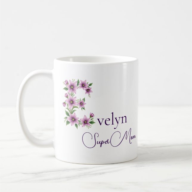 Personalisiert SuperMom Kaffeetasse (Links)