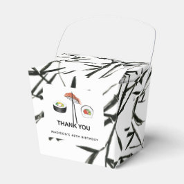 Personalisiert Sushi Birthday Einfach Schwarz-weiß Geschenkschachtel